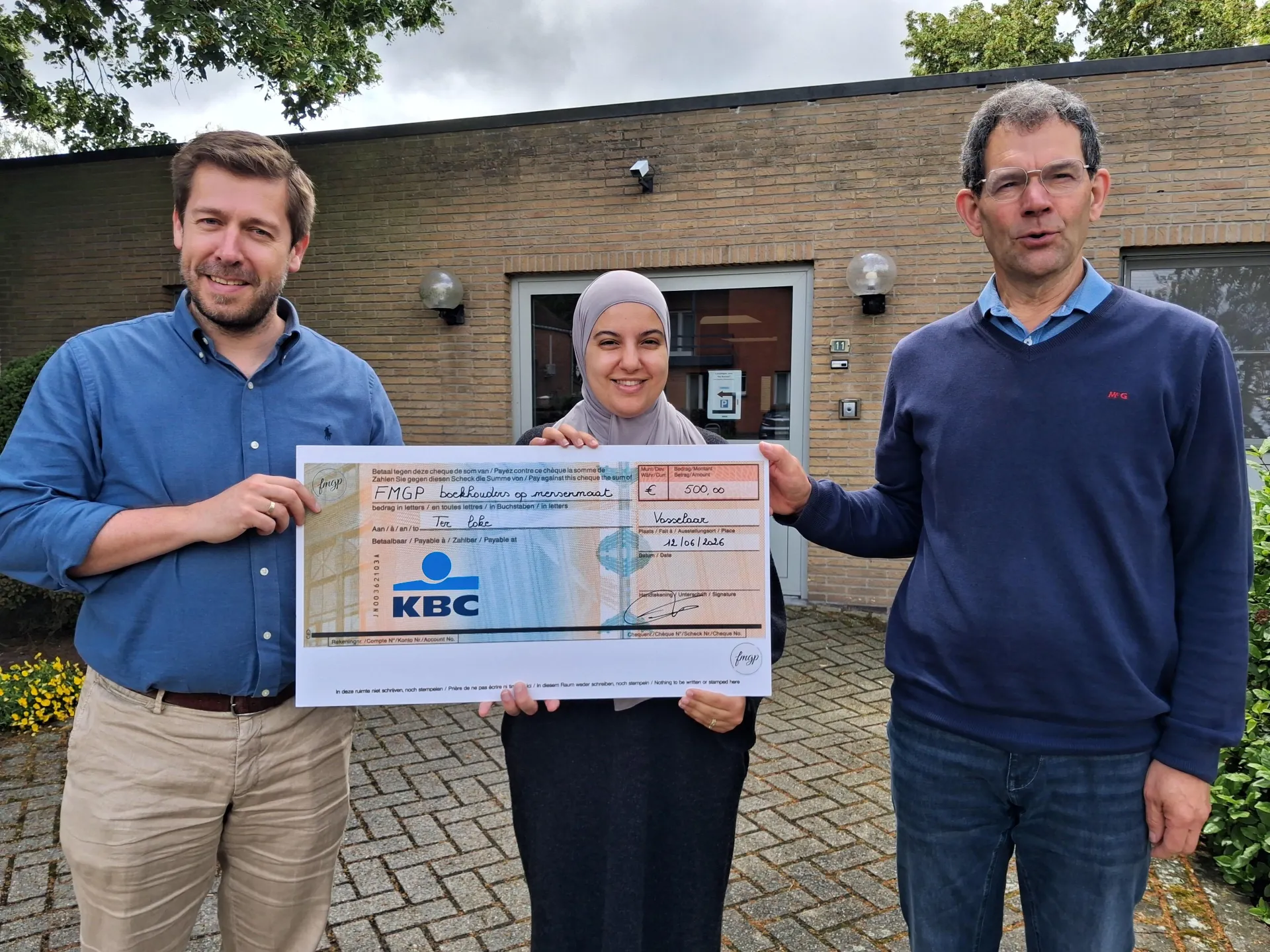 Ter Loke FMGP schenkt € 500 aan onze vzw 3